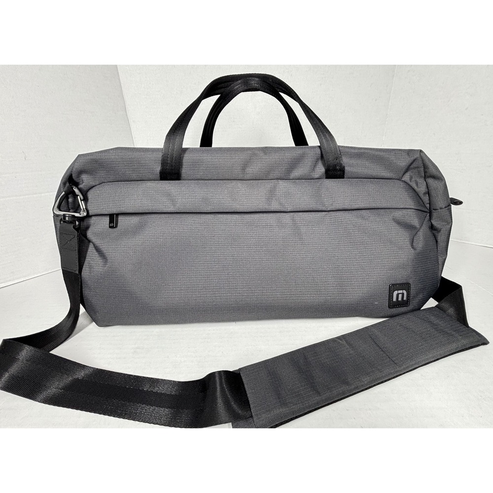 Travis Mathew Lateral Duffel Bag Graphite‎ Gray Weekender Travel J.P. Morgan